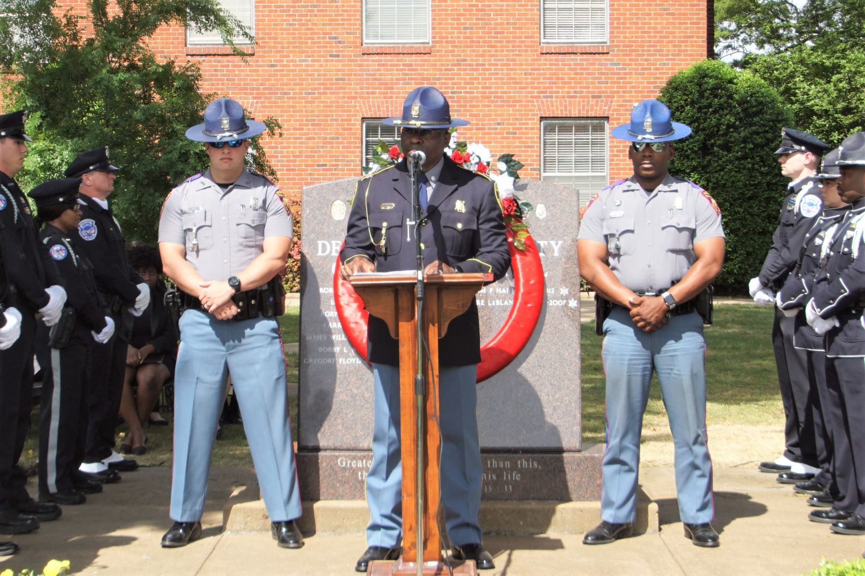 Tuggle speaks at memorial event